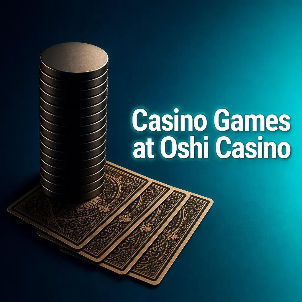 Oshi Casino game lobby displaying over 3000 titles including slots, live dealer, table games, and progressive jackpots