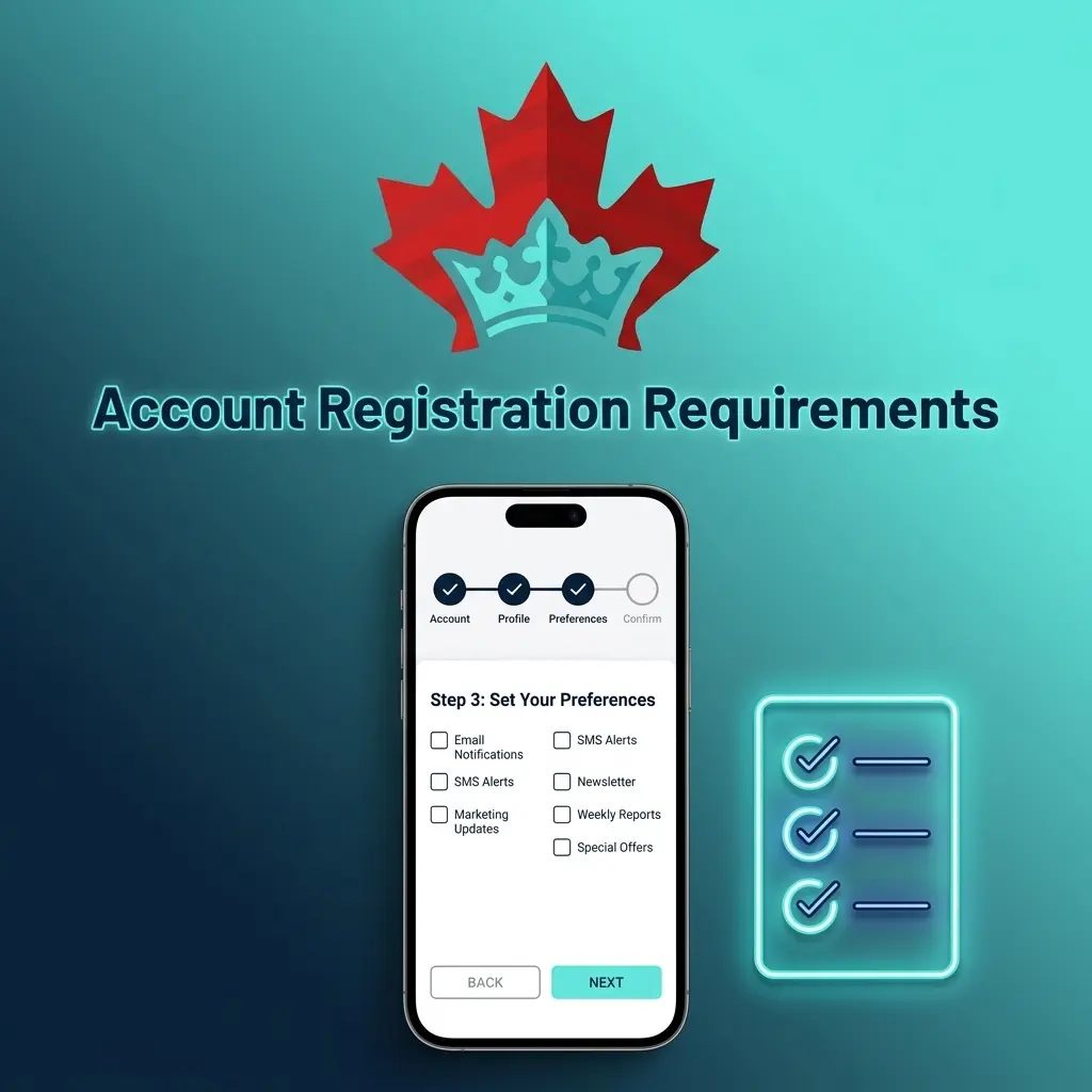 Canadian player meeting Oshi Casino account registration requirements including age verification and personal details submission