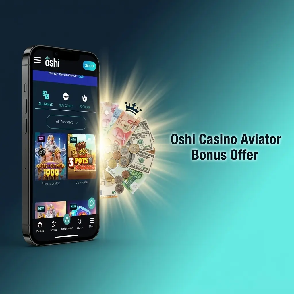 Oshi Casino Aviator welcome bonus offering up to 4000 CAD plus 200 free spins for new players