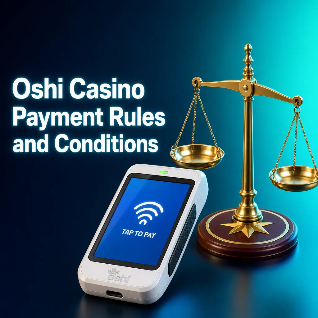 Oshi Casino payment rules covering verification, withdrawal methods, bonuses, currency conversion, and transaction limits
