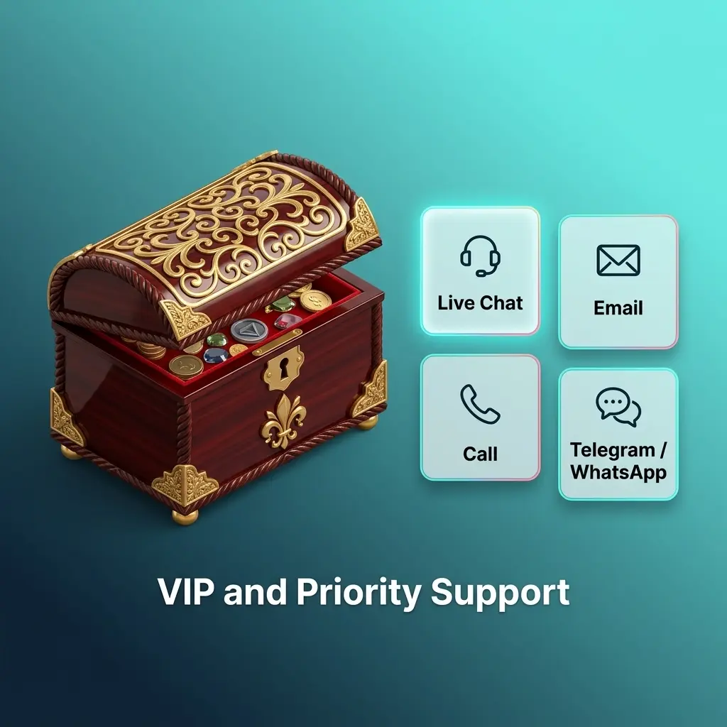 VIP and priority support at Oshi Casino offering dedicated account managers, faster response times, and personalized service for top-tier players
