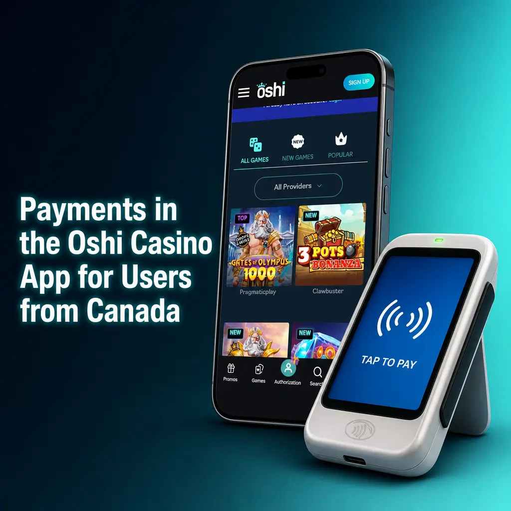Oshi Casino app payment methods for Canadian players including Interac, Visa, crypto, and more