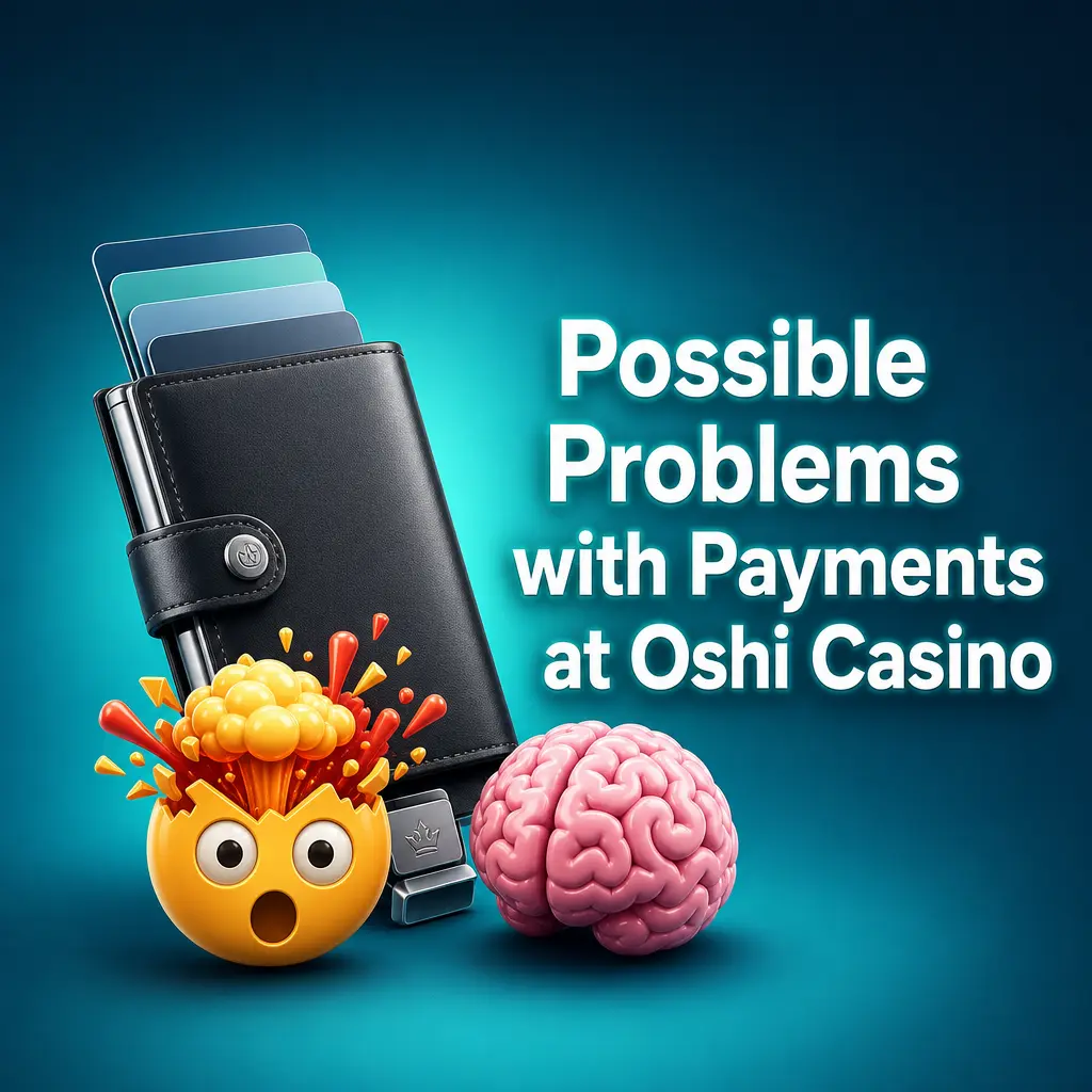 Oshi Casino payment problems guide showing deposit, withdrawal, and verification issue solutions for Canadian players
