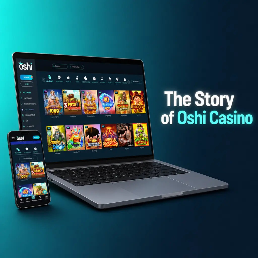 Oshi Casino history and overview: founded in 2015, Curacao-licensed online casino serving Canadian players with bonuses up to CAD 4,000